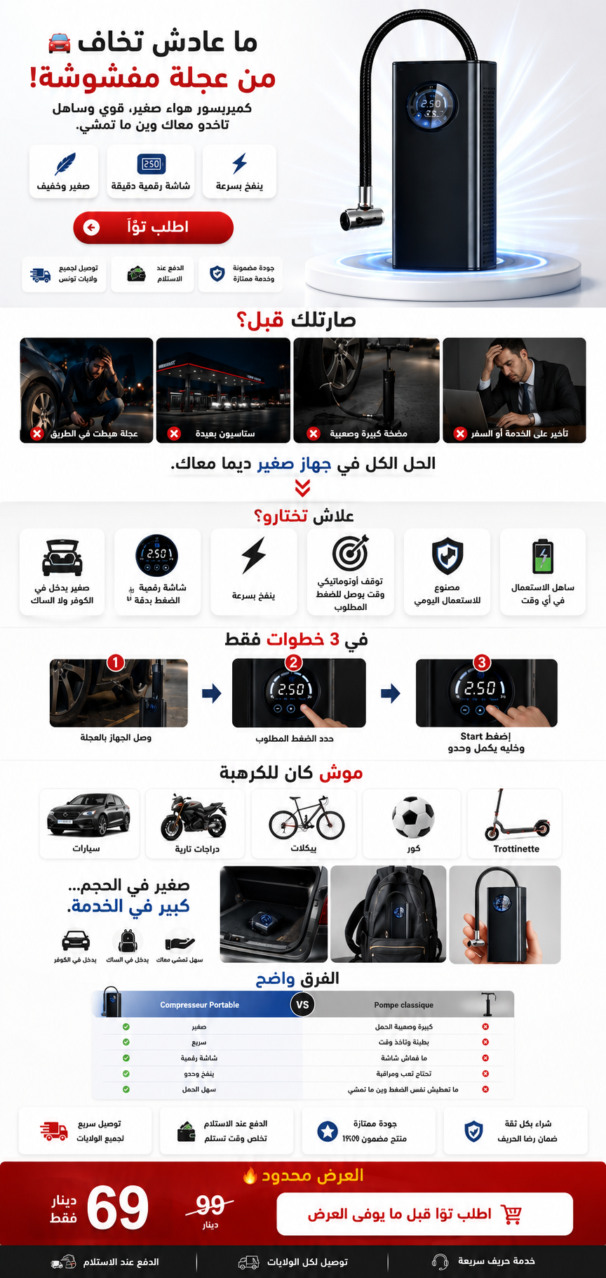 Landing image Compresseur d'air portable