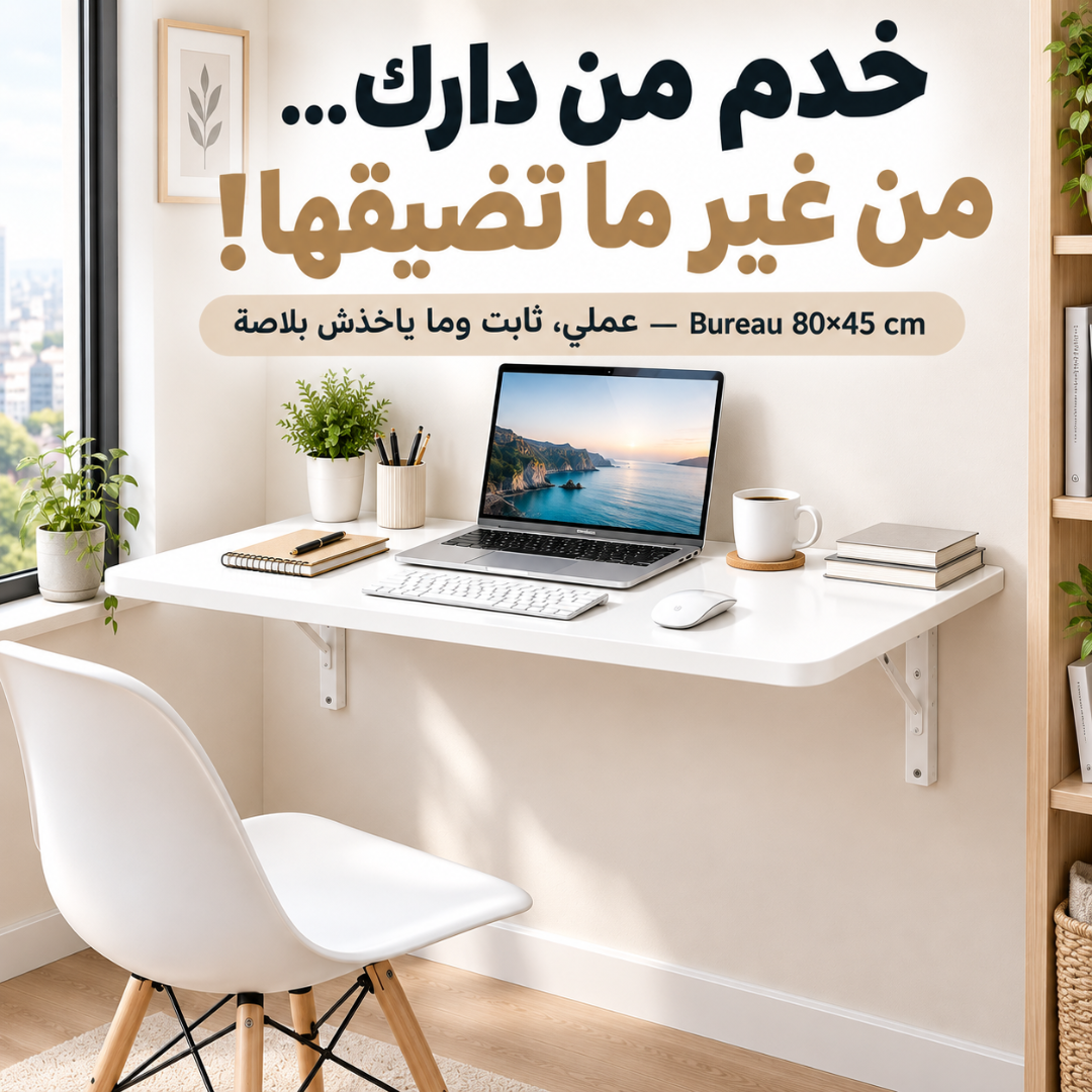 Landing image Table De Bureau Pliante 80×45cm