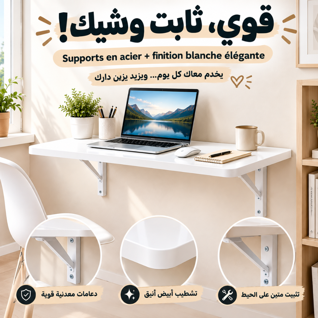 Landing image Table De Bureau Pliante 80×45cm