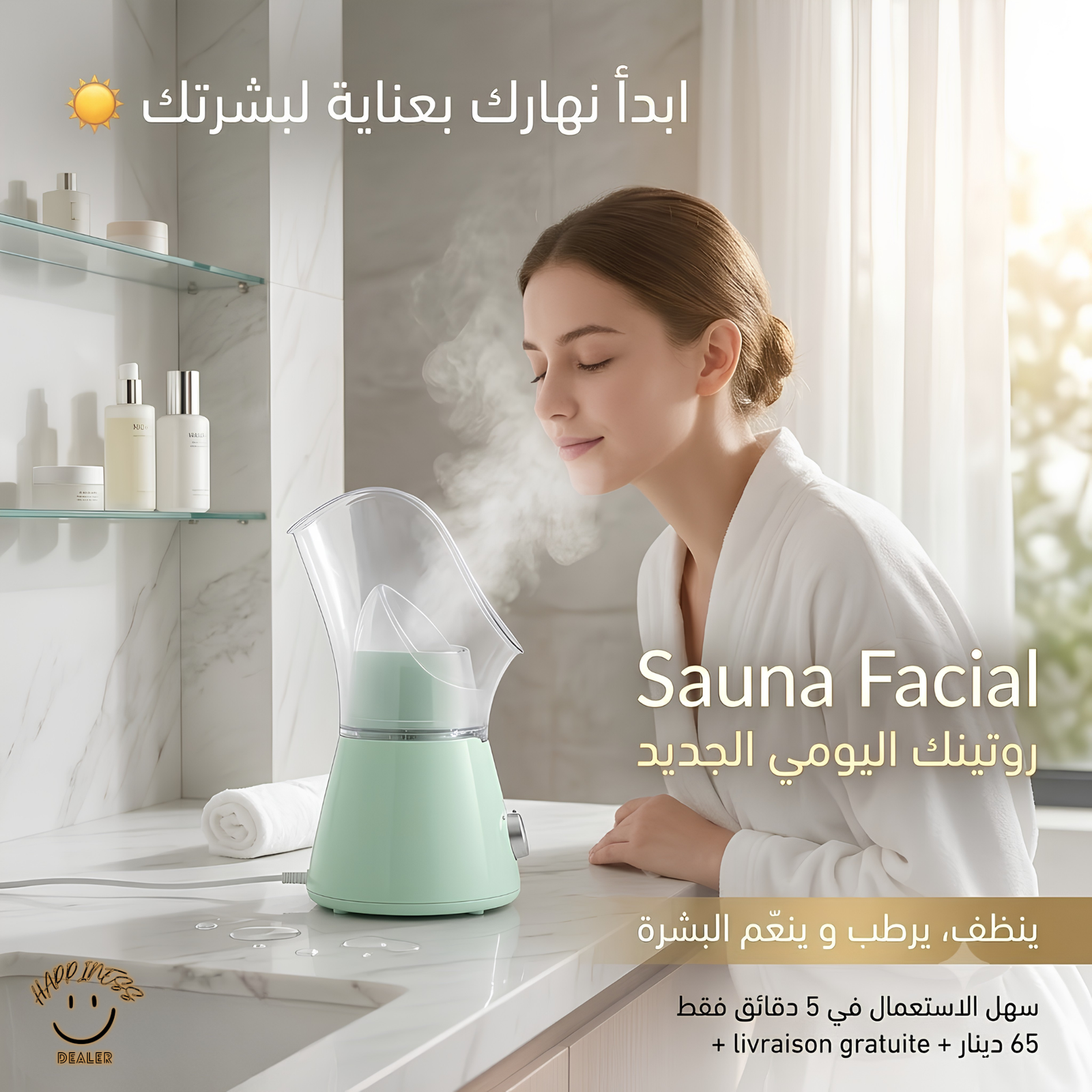 ساونا الوجه بالبخار