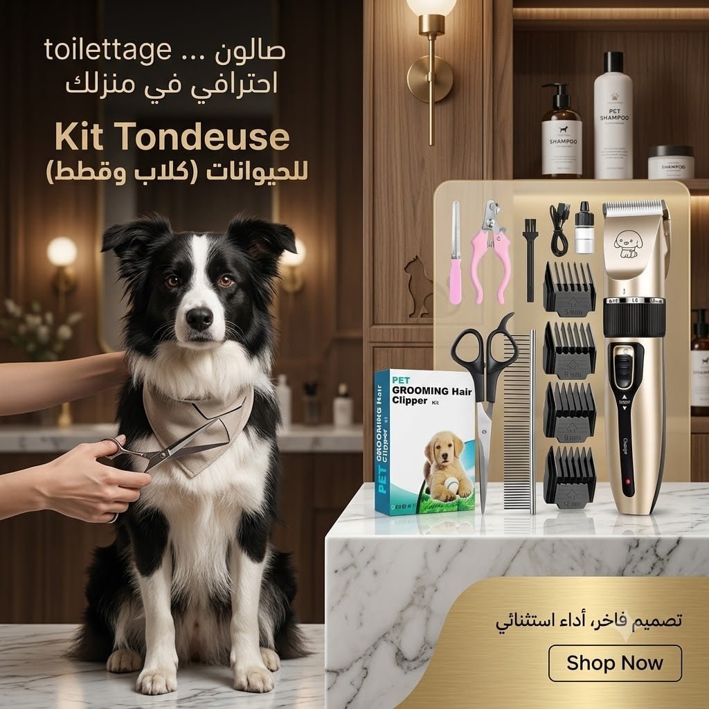 Kit Tondeuse à Cheveux et Toilettage pour Chats et Chiens
