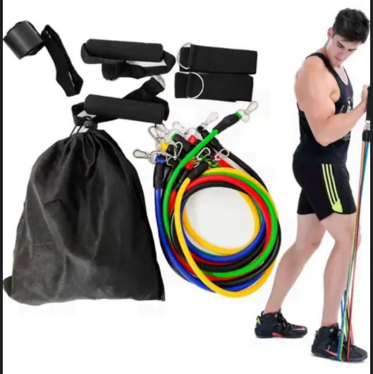 Kit de bandes de résistance 11 pièces pour entraînement à domicile