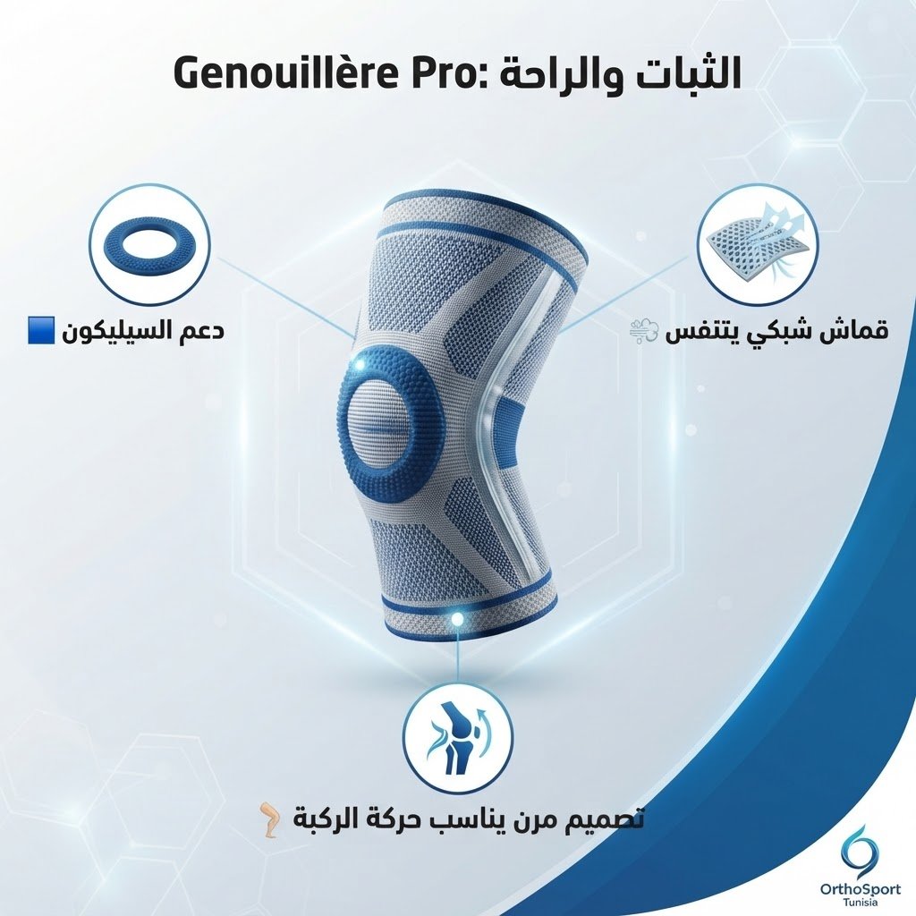 داعم الركبة الطبي مع دعم سيليكون