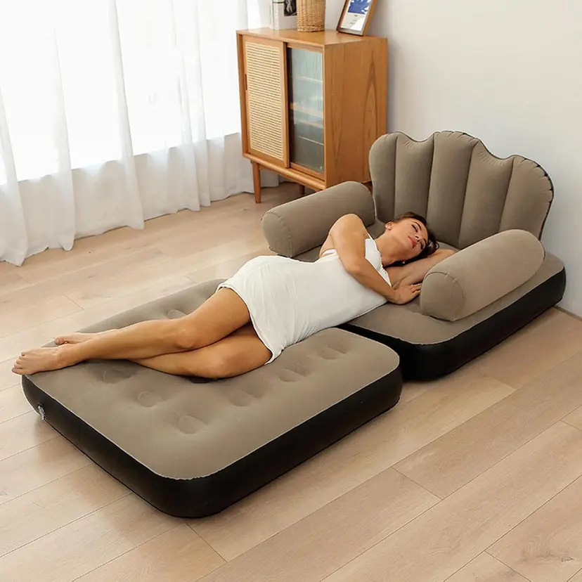 Canapé-lit gonflable double couche 5 en 1