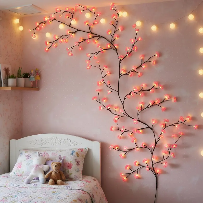 أضواء LED على شكل أغصان زهور