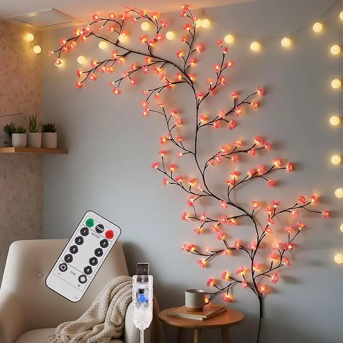 أضواء LED على شكل أغصان زهور