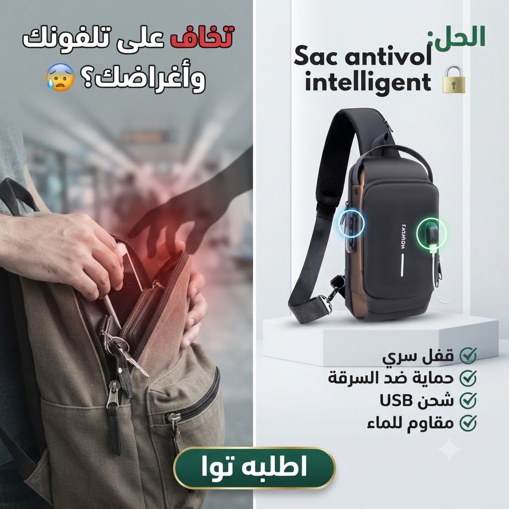Sac à bandoulière antivol